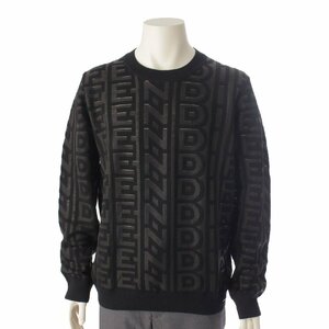 【フェンディ】Fendi　マークジェイコブスコラボ 22AW メンズ ロゴ ニット セーター ブラック 54 【中古】【正規品保証】193482