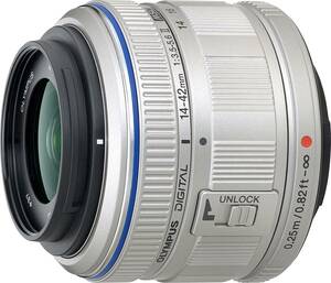 OLYMPUS 標準ズームレンズ M.ZUIKO DIGITAL 14-42mm F3.5-5.6 II シルバー(中古品)