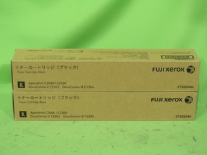 [A16060] ★送料無料 FUJI XEROX CT202484 2本 トナーカートリッジ K ブラック ★純正未使用 Docucentre-V C2263 VI C2264 等用