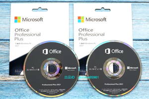 Microsoft Office Professional Plus 2021 DVDパッケージ版 2セット｜オンライン認証プロダクトキー｜Pro Plus 永続版｜認証保証｜未開封