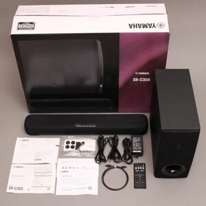 未使用 展示品 YAMAHA ヤマハ サウンドバー サブウーファー SR-C30A ワイヤレス Bluetooth HDMI 光デジタル スピーカー＃140〇001/a.f
