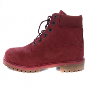 ティンバーランド Timberland ショートブーツ トレッキングシューズ レースアップ スエード US4.5W 22.5cm 赤 レディース