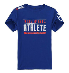 ☆SALE☆【送料無料】RISE Tシャツ ATHLETE 青 Mサイズ☆