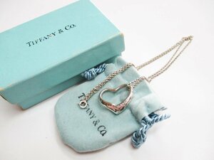 ★とちぎ屋！【ＴＩＦＦＡＮＹ】ティファニー エルサ・ベレッティ オープンハートネックレス ＳＩＬＶＥＲ！幅約２２ｍｍ★