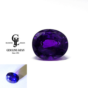 GIA鑑付 非加熱 カラーチェンジ バイオレット サファイア 3.99ct ルース