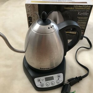 bonaVITA(ボナヴィータ) 温度調節機能付き電気ケトル 1.0L 新品【PSE認証済み】 未使用品