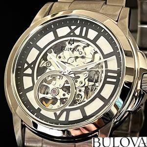 【BULOVA】展示品特価/ブローバ/メンズ腕時計/スケルトン/機械式自動巻き/オートマチック/男性用/プレゼントに/かっこいい/激レア/希少