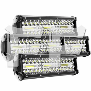 9インチ LED ワークライト 作業灯 180W 6500K ホワイト 照明 トラック SUV ボート 建設機械 12V/24V兼用 SM180W 4個 新品