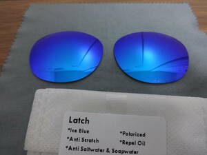 3セット限り入荷！POLARIZED刻印入り！オークリー Latch ラッチ用 カスタム偏光ハイグレードレンズ Polarized Replacement Lenses ICE