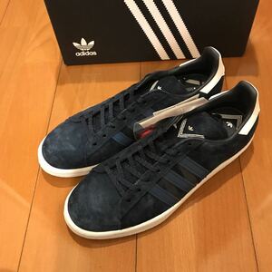 新品別注コラボ！ホワイトマウンテニアリング×アディダスキャンパスレザー26.5cm/adidasCAMPUS80sネイビー