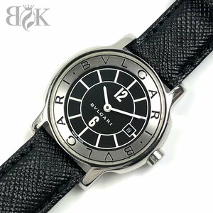 ブルガリ ソロテンポ ST29S レディース 腕時計 クオーツ 黒文字盤 デイト 稼働品 中古品 BVLGARI ♪