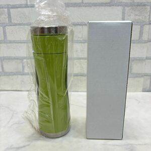 未使用 日本製 茶こし付 ティーポット ボトル 水だし専用 300ml グリーン 緑 ステンレスボトル 水筒 耐熱温度80℃
