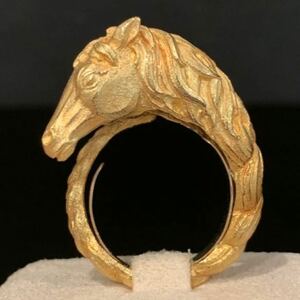 激レア！【 HERMES 】1960s Horse Yellow Gold Braided Band Ring ヴィンテージエルメス！Gabor Nagy Gaboratory