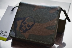 lucien pellat-finet ルシアンペラフィネ CAMO×SKULL WALLET WITH ZIP カモフラ × スカル ラウンドジップ 財布 未使用