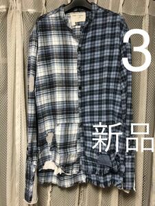 3 新品 GREG LAUREN グレッグローレン 50/50 COWBOY FLANNEL STUDIO SHIRT 再構築 リメイク チェック ネルシャツ ラルフローレン キムタク