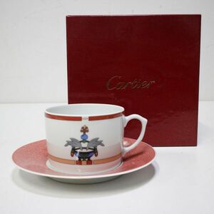 【美品】カルティエ リモージュ カップ & ソーサーメゾンベンティーネフランス製コーヒーカップCartier LIMOGES LA MAISON VENITIENNE