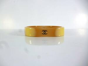 超美品★シャネル★ＣＨＡＮＥＬ★ゴールドココマーク★クリーム×ベージュ★バングル/ブレスレット★刻印