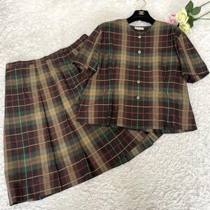 【大きいサイズ】バーバリー チェックシャツ スカート セットアップ 約4L〜5L