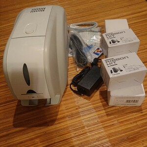 プラザクリエイト GRASYS IDカードプリンター ID130+インクリボン2個+白カード500枚 PLAZA CREATE グラシス 昇華型熱転写方式 小型軽量