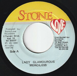 JA盤7"EP★Merciless★Lady Glamourous★Frog Riddim★94年★Stone Love★超音波洗浄済★試聴可能