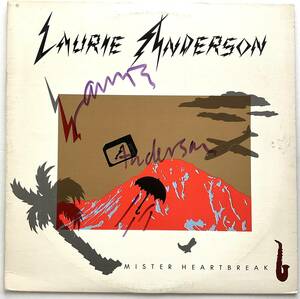 激レア サイン入り ローリーアンダーソン レコード LP LAURIE ANDERSON Mister Heartbrake SIGNED 美盤 WARNER BROS 25077-1 1984 入手困難