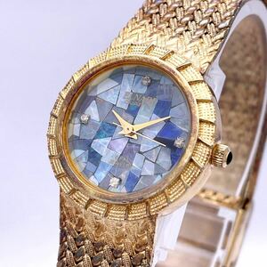 ELNARD エルナード EL3002 腕時計 ウォッチ クォーツ quartz 天然ダイヤ オパール文字盤 OPAL DIAMOND 金 ゴールド P179