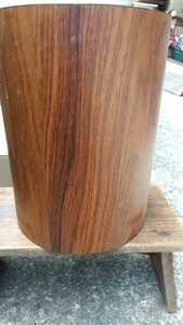 昭和レトロ アンティーク ゴミ箱 木製 木目 高さ30cm 直径23cm