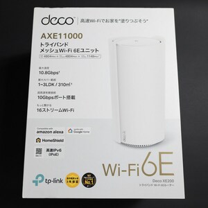 TP-Link AXE11000 Deco XE200 WiFi 6E メッシュWi-Fi無線LANルーター 1個