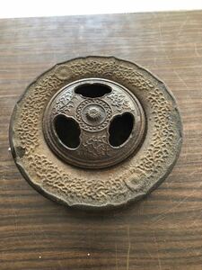 西kt410灰皿 時代物 銅鏡 古美術 鋳物 盛岡 中国 南部鉄器 岩鋳 アンティーク