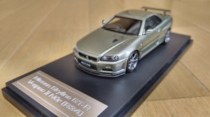 即決　hpi　ミラージュ　日産　スカイライン　NISSAN　SKYLINE　GT-R　R34　V-SPECⅡ　ニュル　ミレニアムジェイド　1/43　絶版　レア