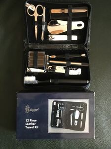 新品未使用 12 Piece Leather Travel Kit レザートラベルキット 旅行用小物 送料無料