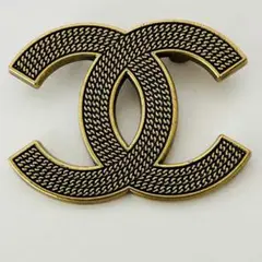 CHANEL シャネル ブローチ ココマーク チェーン ゴールドカラー