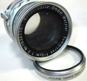 Leitz/Leica ライカ SUMMICRON/ズミクロン 50ミリ F2 固定鏡胴 Mマウント・ヘリコイド不動・現状品　フード等付属　です。