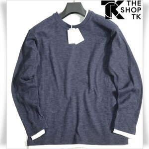 新品1円～★THE SHOP TK タケオキクチ 長袖 セットアイテム/ニット＋ロンＴシャツ スラブワッフルアンサンブルプルオーバー M ◆9302◆