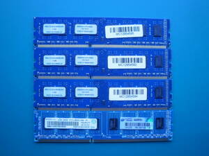 ★土日祝日も配達されます　動作確認　DDR3-1333 2R×8 計8G PC3-10600U 中古メモリー デスクトップ用　即決　送料無料 計16GB