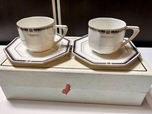 GIVENCHY ジバンシー カップ ソーサー コーヒーカップ ティーカップ 洋食器 yamaka ペア 未使用品 高さ約6cm 