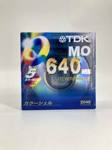 MOディスク　TDK　MO　640MB　REWRITABLE　カラーシェル　5枚入り　MO-R640X5PMA　未開封・未使用品