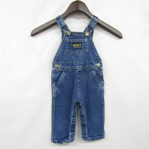 USA製 ベビー サイズ 6/9M OSHKOSH デニム ロンパース サロペット オシュコシュ キッズ 子供服 古着 ビンテージ 3AU2206