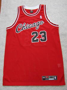 美品 NBA JORDAN #23 BULLS シカゴ・ブルズ NIKE製 オーセンティック ユニフォーム ナイキ ゲームシャツ 刺繍 ジャージ タンクトップ