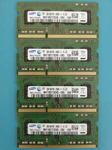 動作確認 SAMSUNG製 PC3-12800S 1Rx8 2GB×4枚組=8GB 12380060221