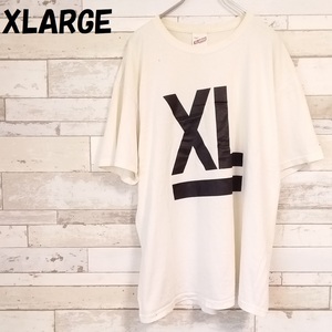 【人気】XLARGE/エクストララージ ビッグロゴ Tシャツ ホワイト サイズL/9056