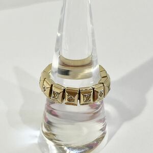 正規品 ルイヴィトン Louis Vuitton 指輪 バーグ ナノグラム テニスリング M 15号 ゴールド 金 アクセサリー