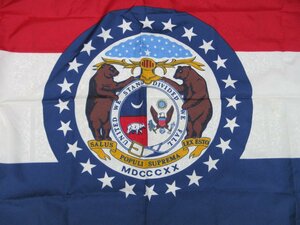 980T★アメリカ合衆国　ミズーリ州　フラッグ/米国　STATE　OF　MISSOURI/在日米軍　余剰払下　USミズーリ州旗/ミズーリ川インディアン