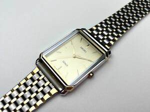 【SEIKO】DOLCE クォーツ 腕時計 スクエア ゴールド文字盤 セイコー ドルチェ（20240324Z2）