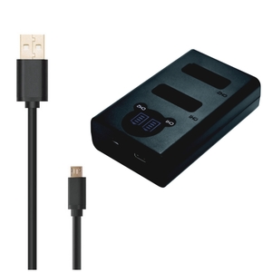 AHDBT-901 用 デュアル USB Type C 急速 互換充電器 バッテリーチャージャー 純正 互換バッテリー共に対応 ゴープロ Gopro Hero9 Black
