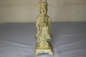 青銅製　武官像　明時代　中国美術　仏像　仏教美術