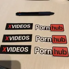Pornhub Xvideos ジョークステッカー　6枚セット