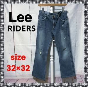 Lee RIDERS リー ライダース ダメージ デニムパンツ ジーパン Gパン パンツ メンズ(used・綺麗め〜普通使用感)サイズ 32×32、インディゴ