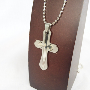 クロス 十字架 ロザリオ ジーザス ボールチェーン チョーカー ネックレス 銀 シルバー SILVER 1875