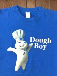 ＵＳＡ製 ドゥボーイ ＤｏｕｇｈＢｏｙ Tシャツ ４０ 青 ブルー ピルズベリー Ｐｉｌｌｓｂｕｒｙ 企業物 キャラクター アメリカ製